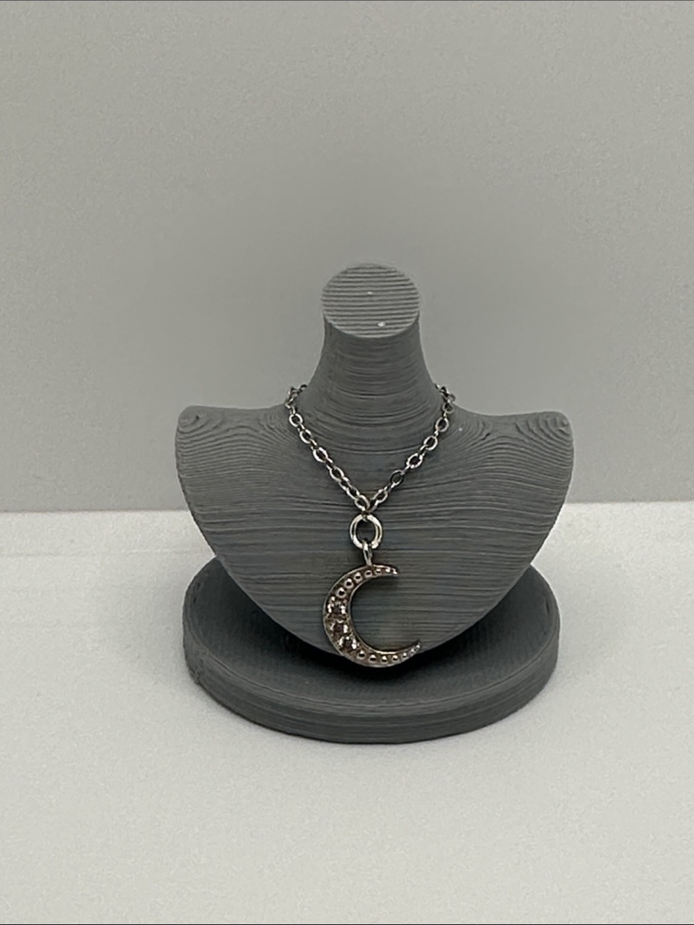 Crescent Moon Pendant Necklace - Sterling silver 1:6 scale Barbie jewelry